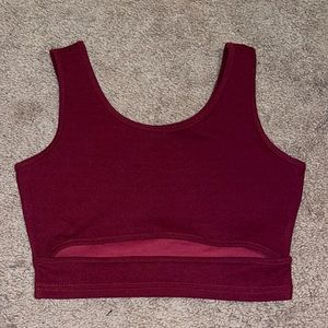 Shein Burgendy Crop Top